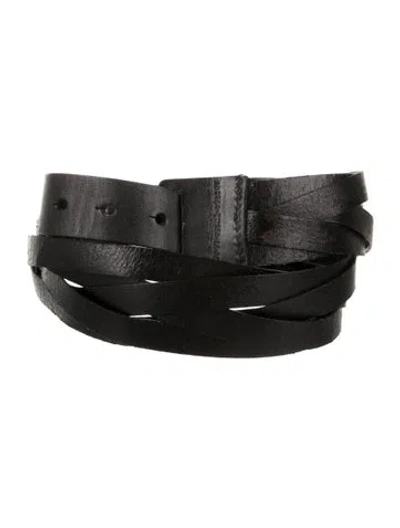 Pre-owned Fendi Leather Belt Kit In Black