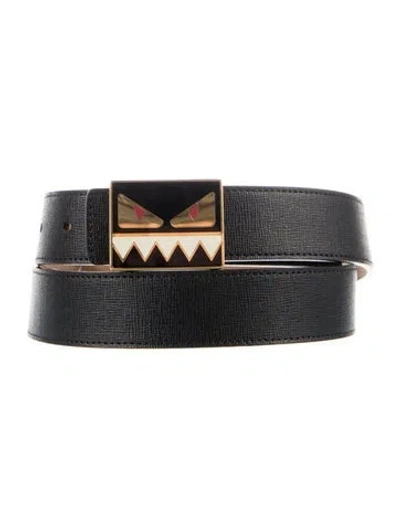 Pre-owned Fendi Leather Belt Kit In Black