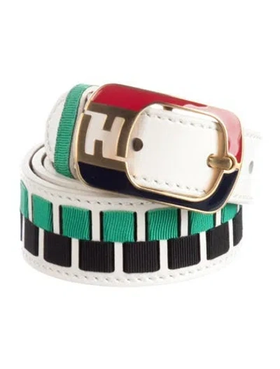 Pre-owned Fendi Leather Belt In Multi