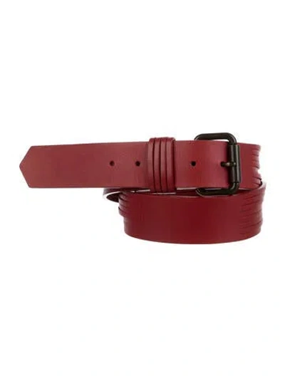 Pre-owned Fendi Leather Belt In Red