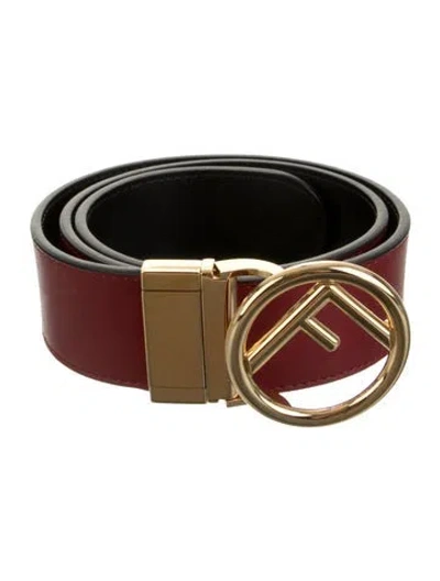 Pre-owned Fendi Leather Belt In Red