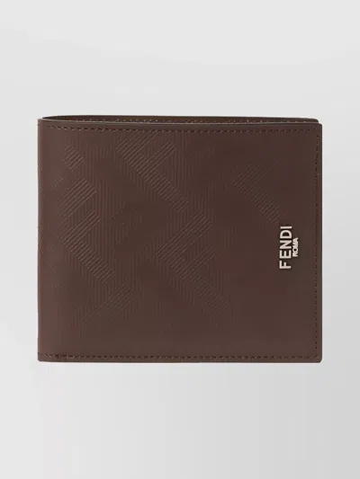 Fendi Shadow Leather Bi-fold Wallet Accessories In Brown
