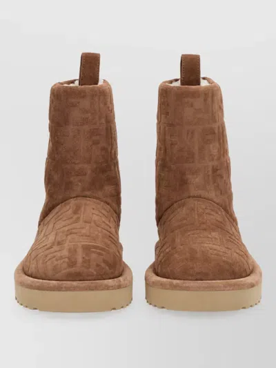 Fendi Leather Boots In Multi