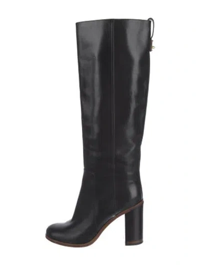 Pre-owned Fendi Leather Boots In Black