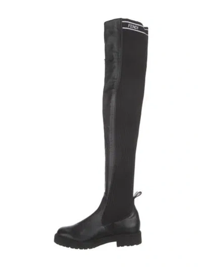 Pre-owned Fendi Leather Boots In Black