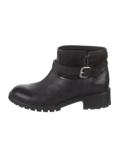 Pre-owned Fendi Leather Boots In Black