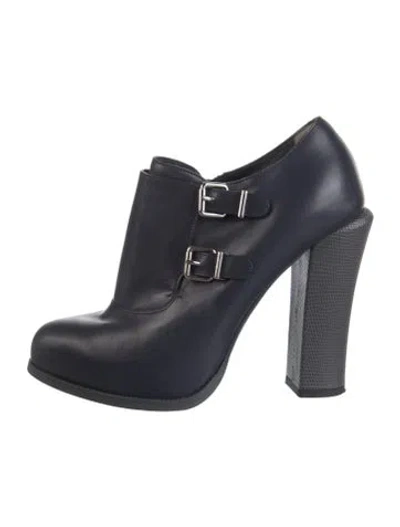 Pre-owned Fendi Leather Boots In Blue