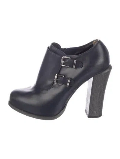 Pre-owned Fendi Leather Boots In Blue