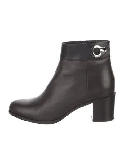 Pre-owned Fendi Leather Boots In Brown
