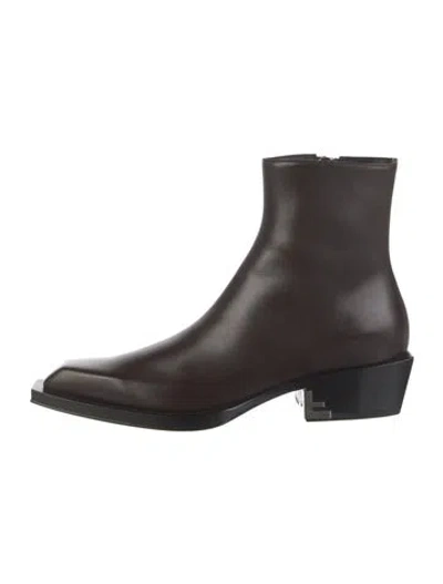 Pre-owned Fendi Leather Boots In Brown