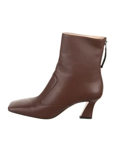 Pre-owned Fendi Leather Boots In Brown