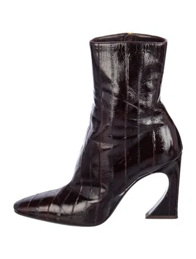 Pre-owned Fendi Leather Boots In Brown