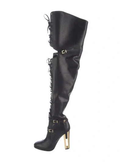 Pre-owned Fendi Leather Boots W/ Tags In Black