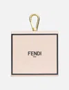 Fendi Leather Box Charms In Pink