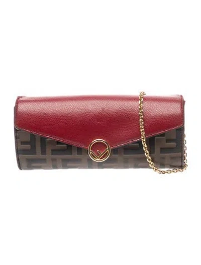 Pre-owned Fendi Leather In Brown/red