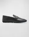 Fendi Baguette Folded Heel Leather Loafer In Nero
