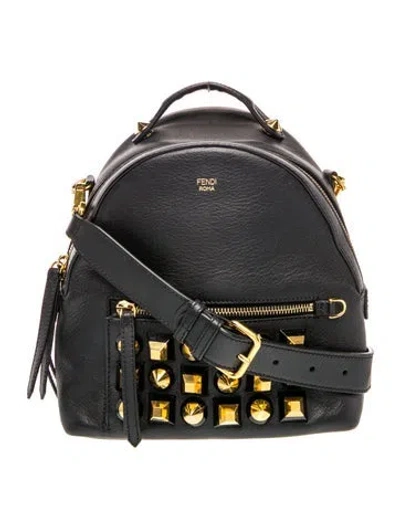 Pre-owned Fendi Leather By The Way In Black