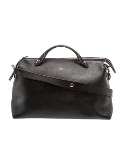 Pre-owned Fendi Leather By The Way Large In Black