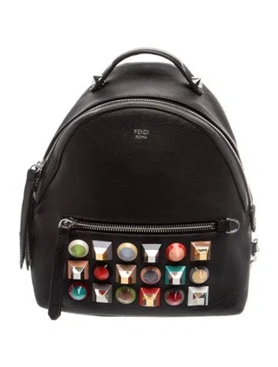 Pre-owned Fendi Leather By The Way Mini In Black