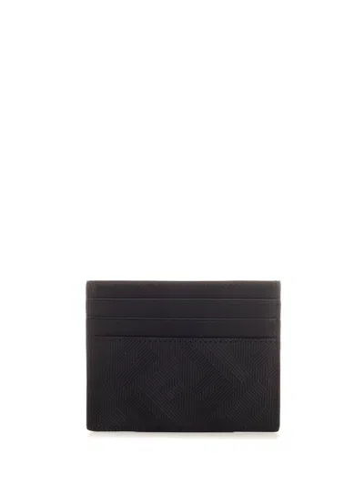 Fendi Leather Card Holder In Black