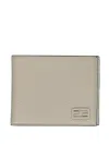 Fendi Leather Cardholder In Grey