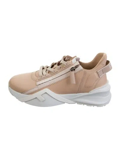 Pre-owned Fendi Leather Chunky Sneakers In Pink