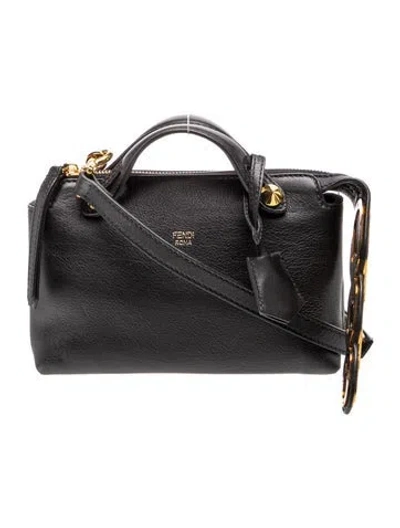 Pre-owned Fendi Leather Clutch Mini In Black