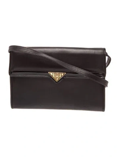 Pre-owned Fendi Leather Clutch Vintage In Black
