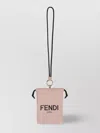 Fendi Leather Clutch With Adjustable Strap And Ring Detail