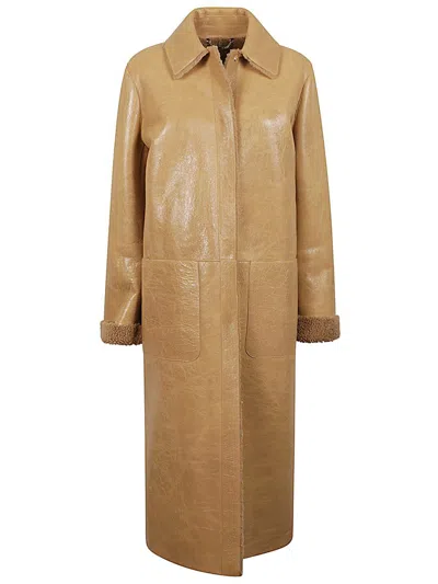 FENDI FENDI LEATHER COAT
