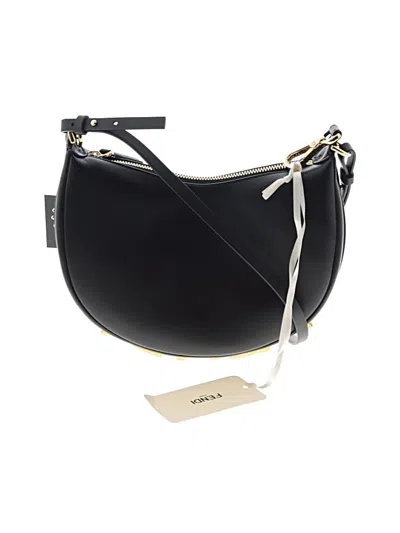 Fendi Leather Crossbody Bag In Black