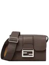 Fendi Double Baguette Leather Messenger Bag In Pattern