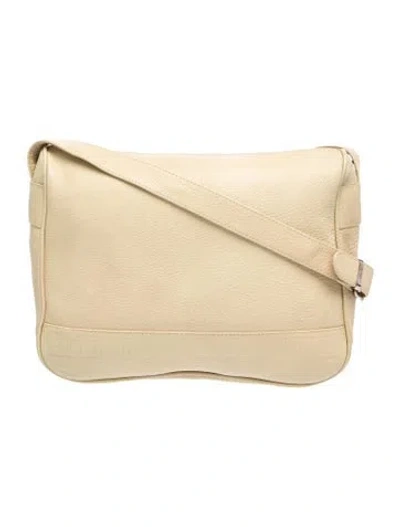 Pre-owned Fendi Leather Crossbody Bag In Neutral