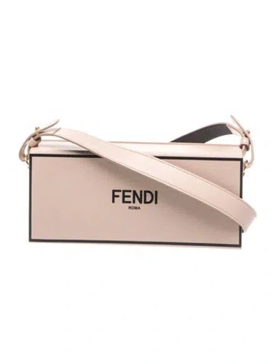 Pre-owned Fendi Leather Crossbody Bag In Neutral