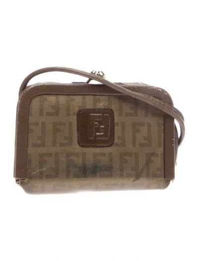 Pre-owned Fendi Leather Crossbody Bag Vintage In Brown