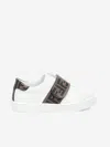 Fendi Leather Ff Logo Strap Trainers Eu 23 Brown In Brown