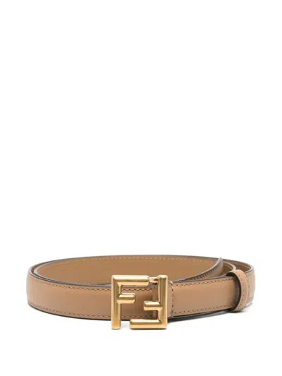 Fendi Leather Ff Thin Belt Accessories