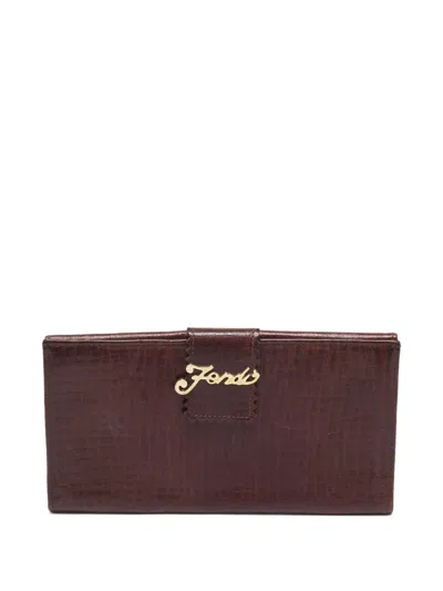 Pre-owned Fendi Leather Flap Wallet