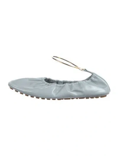 Pre-owned Fendi Leather Flats In Blue