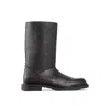 Fendi Leather Frame Boots Men In Black