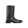 Fendi Leather Frame Boots Men In Black