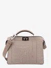 Fendi Leather Handbach With Ff Print