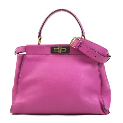 Pre-owned Fendi Leather Handbag Shoulder Bag ()