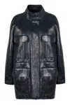 Fendi Leather Jacket In Black