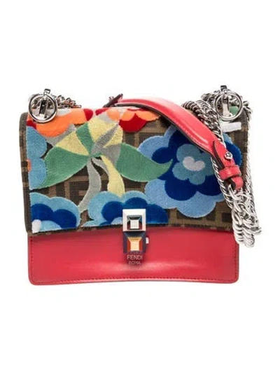 Pre-owned Fendi Leather Kan I In Red