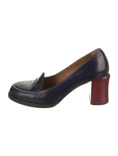 Pre-owned Fendi Leather Lasercut Accents Pumps