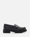 FENDI LEATHER LOAFER WITH STUDS