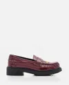 Fendi Leather Loafer With Studs In Brown