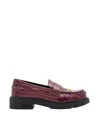 Fendi Leather Loafer With Studs In Brown