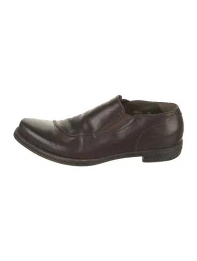 Pre-owned Fendi Leather Loafers In Black